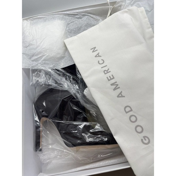 NWT Good American The Icon Bootie Chocolate Brown Suede Heeled Booties Sz 8 - Picture 9 of 9